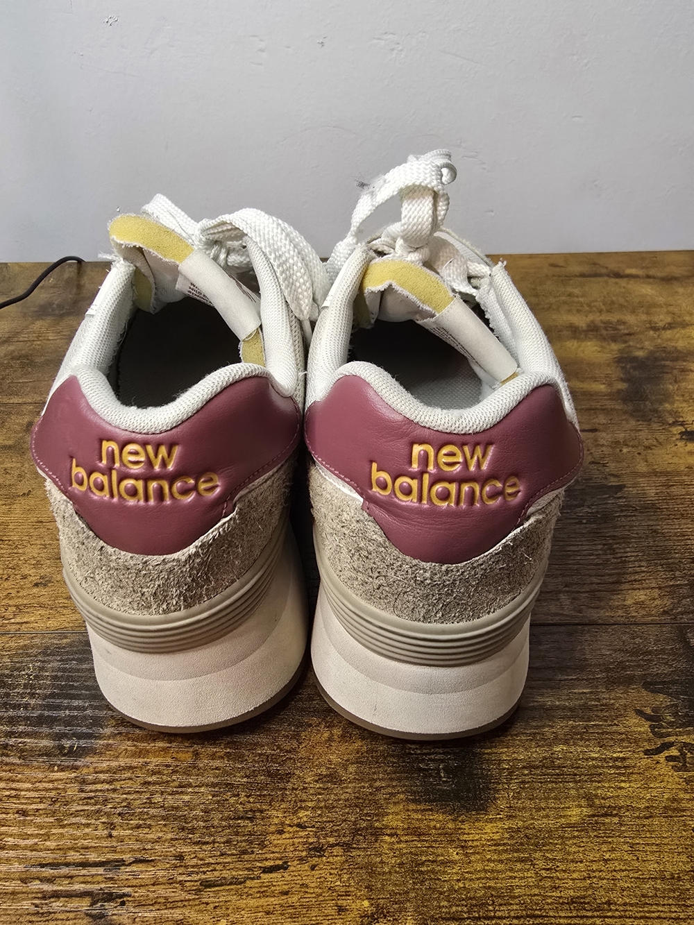 New Balance 574+ Platform Sneakers - Beige/Tan - Women's Size 9 - Picture 3 of 7
